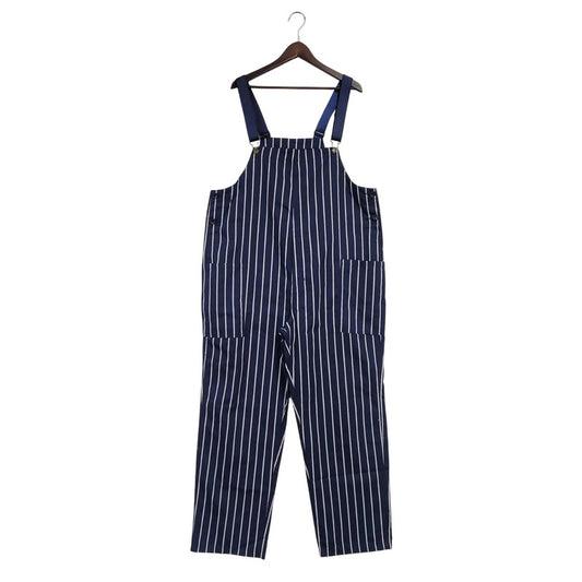 【中古品】【メンズ】 COOKMAN クックマン STRIPE OVERALL ストライプ オーバーオール 158-251117-cs-01-izu サイズ：L カラー：ネイビー 万代Net店