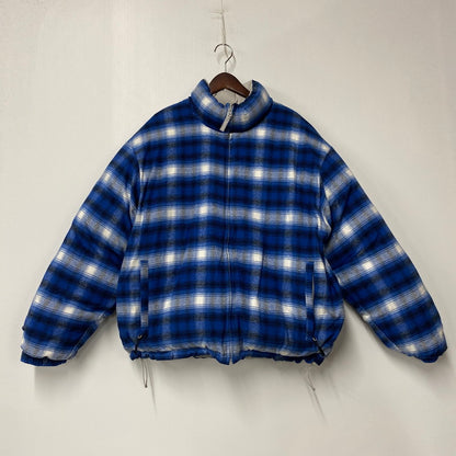 【中古品】【メンズ】 22AW REVERSIBLE FLANNEL PUFFER JACKET リバーシブル フランネル パファージャケット アウター 149-251110-ya-01-izu サイズ：L カラー：グレー／ブル－ 万代Net店