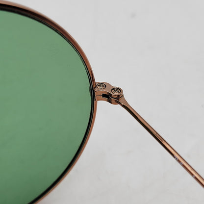 【現状渡し品】【メンズ/レディース】 Ray-Ban レイバン ROUND SUNGLASSES RB3592 ラウンドサングラス 203-251112-as-42-izu サイズ：55□20-145 カラー：グリーン×ゴールド 万代Net店