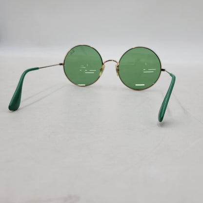 【現状渡し品】【メンズ/レディース】 Ray-Ban レイバン ROUND SUNGLASSES RB3592 ラウンドサングラス 203-251112-as-42-izu サイズ：55□20-145 カラー：グリーン×ゴールド 万代Net店
