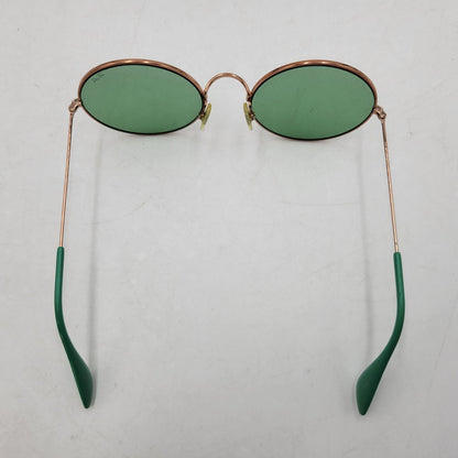 【現状渡し品】【メンズ/レディース】 Ray-Ban レイバン ROUND SUNGLASSES RB3592 ラウンドサングラス 203-251112-as-42-izu サイズ：55□20-145 カラー：グリーン×ゴールド 万代Net店