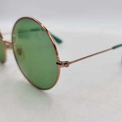 【現状渡し品】【メンズ/レディース】 Ray-Ban レイバン ROUND SUNGLASSES RB3592 ラウンドサングラス 203-251112-as-42-izu サイズ：55□20-145 カラー：グリーン×ゴールド 万代Net店