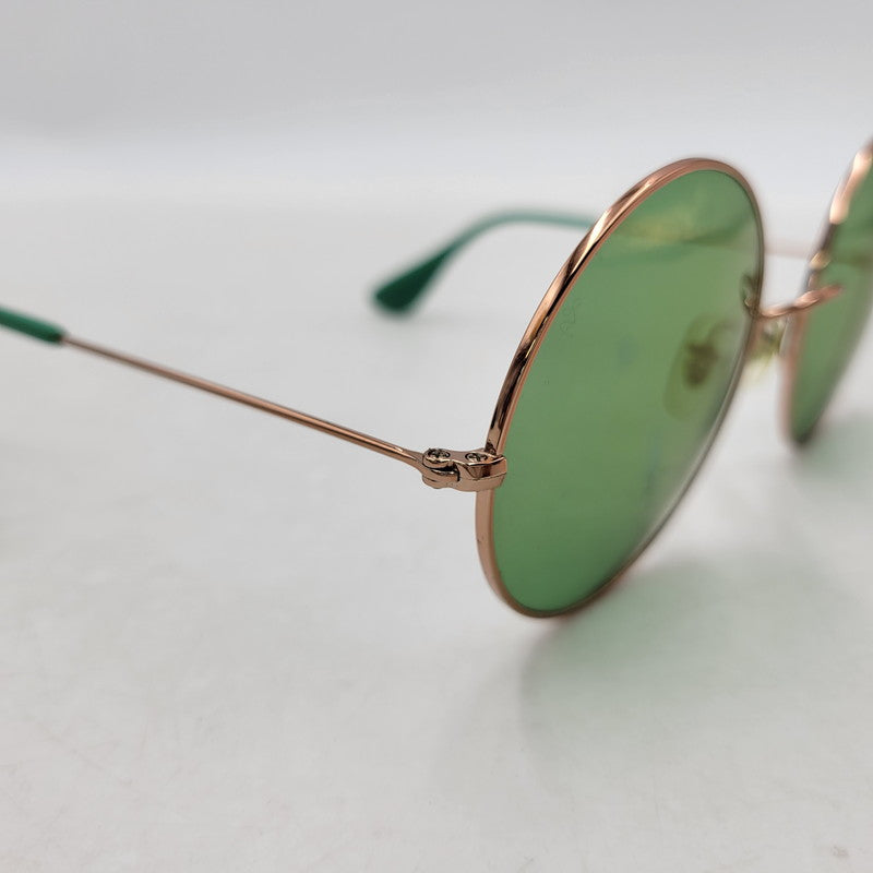 【現状渡し品】【メンズ/レディース】 Ray-Ban レイバン ROUND SUNGLASSES RB3592 ラウンドサングラス 203-251112-as-42-izu サイズ：55□20-145 カラー：グリーン×ゴールド 万代Net店