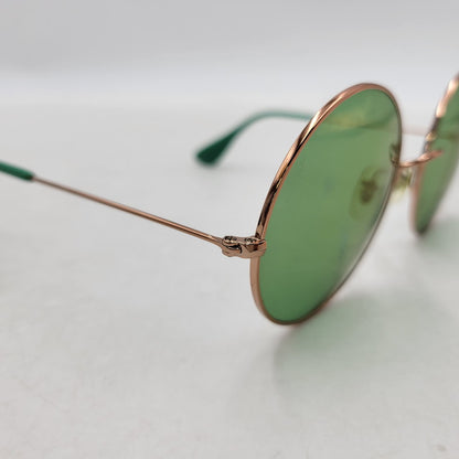 【現状渡し品】【メンズ/レディース】 Ray-Ban レイバン ROUND SUNGLASSES RB3592 ラウンドサングラス 203-251112-as-42-izu サイズ：55□20-145 カラー：グリーン×ゴールド 万代Net店