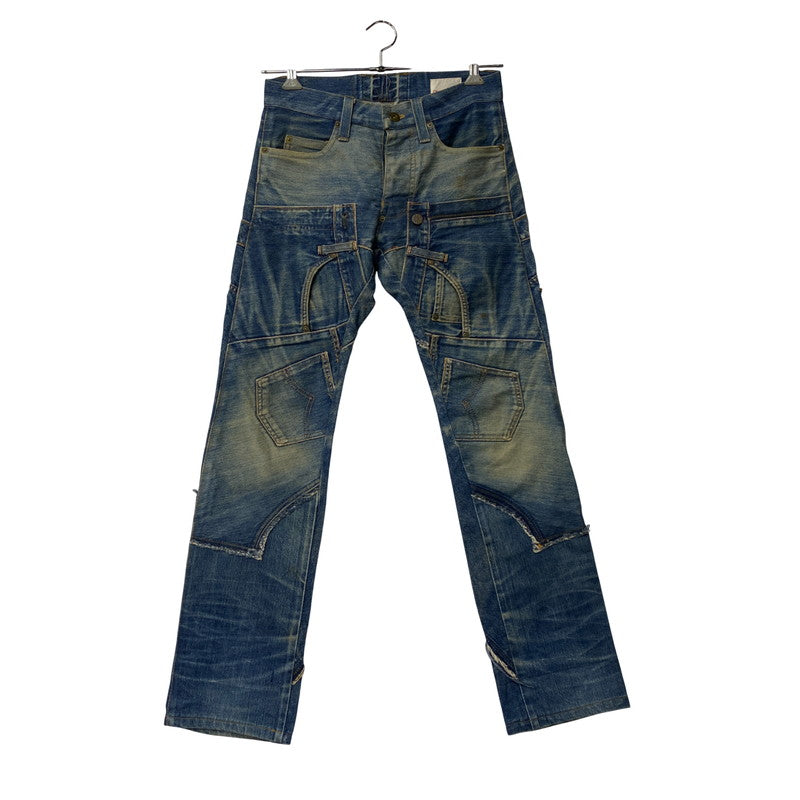 【現状渡し品】【メンズ】 PAPER REBUILD DESIGN JEANS ペーパー リビルド デザイン ジーンズ ズボン ボトムス 157-251110-ya-08-izu サイズ：S カラー：インディゴ 万代Net店