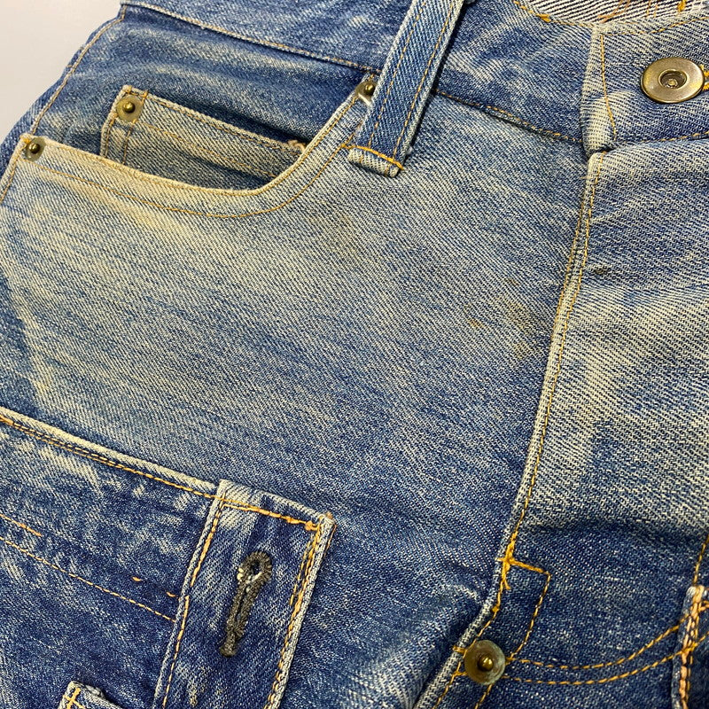 【現状渡し品】【メンズ】 PAPER REBUILD DESIGN JEANS ペーパー リビルド デザイン ジーンズ ズボン ボトムス 157-251110-ya-08-izu サイズ：S カラー：インディゴ 万代Net店