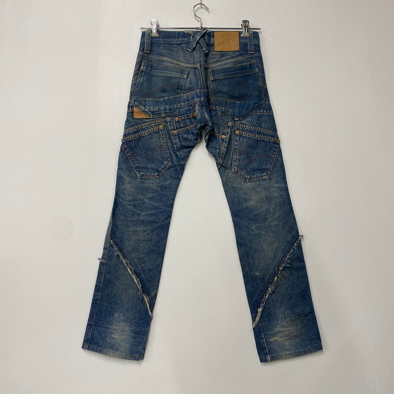 【現状渡し品】【メンズ】 PAPER REBUILD DESIGN JEANS ペーパー リビルド デザイン ジーンズ ズボン ボトムス 157-251110-ya-08-izu サイズ：S カラー：インディゴ 万代Net店