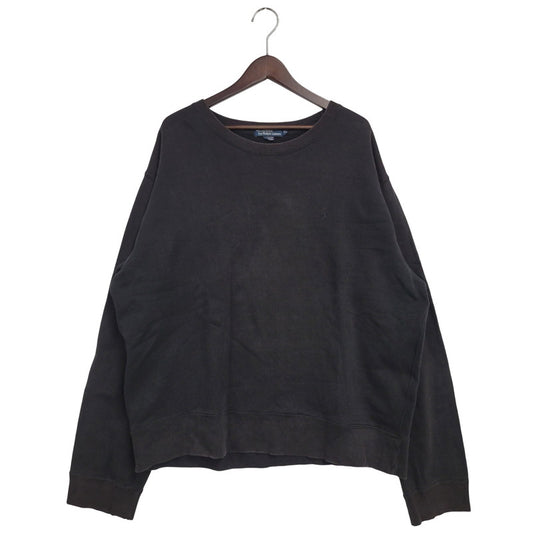 【現状渡し品】【メンズ】 Polo by Ralph Lauren ポロバイラルフローレン 90S SWEATSHIRT スウェットシャツ トップス 長袖 146-251117-cs-02-izu サイズ：XL カラー：ブラック 万代Net店