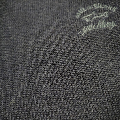 【現状渡し品】【メンズ】 PAUL&SHARK ポールアンドシャーク KNIT SWEATER ニット セーター イタリア製 長袖 トップス 146-251115-as-17-izu サイズ：L カラー：ネイビー 万代Net店