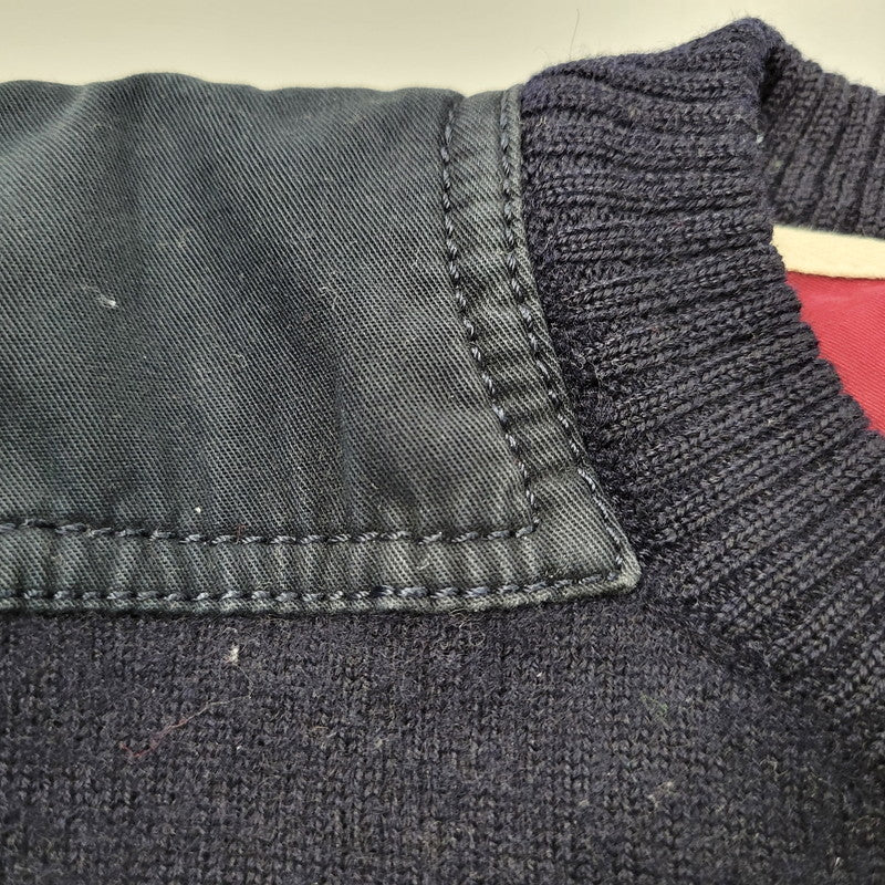 【現状渡し品】【メンズ】 PAUL&SHARK ポールアンドシャーク KNIT SWEATER ニット セーター イタリア製 長袖 トップス 146-251115-as-17-izu サイズ：L カラー：ネイビー 万代Net店