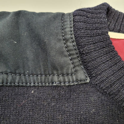 【現状渡し品】【メンズ】 PAUL&SHARK ポールアンドシャーク KNIT SWEATER ニット セーター イタリア製 長袖 トップス 146-251115-as-17-izu サイズ：L カラー：ネイビー 万代Net店