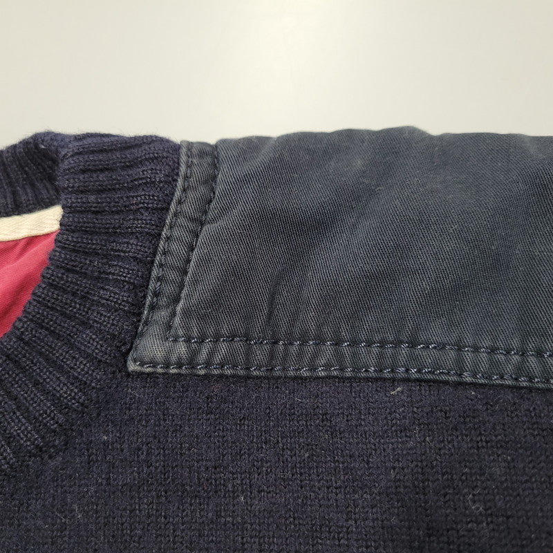 【現状渡し品】【メンズ】 PAUL&SHARK ポールアンドシャーク KNIT SWEATER ニット セーター イタリア製 長袖 トップス 146-251115-as-17-izu サイズ：L カラー：ネイビー 万代Net店