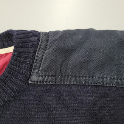 【現状渡し品】【メンズ】 PAUL&SHARK ポールアンドシャーク KNIT SWEATER ニット セーター イタリア製 長袖 トップス 146-251115-as-17-izu サイズ：L カラー：ネイビー 万代Net店