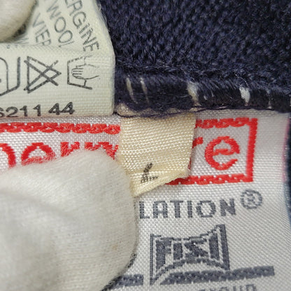 【現状渡し品】【メンズ】 PAUL&SHARK ポールアンドシャーク KNIT SWEATER ニット セーター イタリア製 長袖 トップス 146-251115-as-17-izu サイズ：L カラー：ネイビー 万代Net店