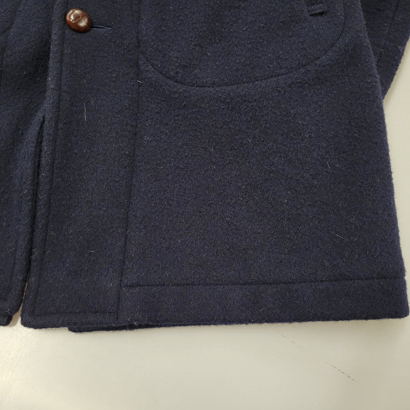 【中古品】【メンズ】 2WAY WOOL MOSSER HOOD COAT JD-8454 ウールモッサ フードコート アウター 140-251115-as-22-izu サイズ：38 カラー：ネイビー 万代Net店