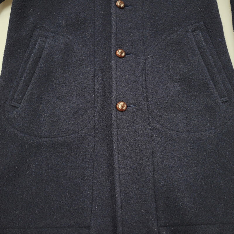 【中古品】【メンズ】 2WAY WOOL MOSSER HOOD COAT JD-8454 ウールモッサ フードコート アウター 140-251115-as-22-izu サイズ：38 カラー：ネイビー 万代Net店