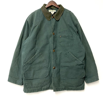 【現状渡し品】【メンズ】 L.L.Bean エルエルビーン H147 80'S USA製 COTTON CHECK LINER HUNTING JACKET コットン チェック ライナー ハンティング ジャケット アウター 146-251111-ya-09-izu サイズ：L カラー：グリーン 万代Net店