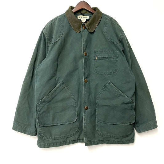 【現状渡し品】【メンズ】 L.L.Bean エルエルビーン H147 80'S USA製 COTTON CHECK LINER HUNTING JACKET コットン チェック ライナー ハンティング ジャケット アウター 146-251111-ya-09-izu サイズ：L カラー：グリーン 万代Net店