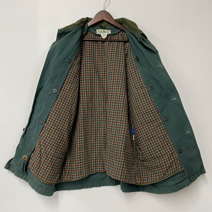 【現状渡し品】【メンズ】 L.L.Bean エルエルビーン H147 80'S USA製 COTTON CHECK LINER HUNTING JACKET コットン チェック ライナー ハンティング ジャケット アウター 146-251111-ya-09-izu サイズ：L カラー：グリーン 万代Net店