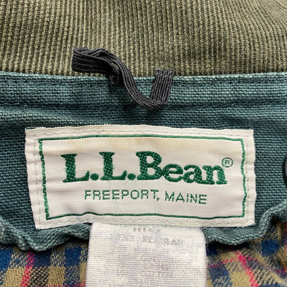 【現状渡し品】【メンズ】 L.L.Bean エルエルビーン H147 80'S USA製 COTTON CHECK LINER HUNTING JACKET コットン チェック ライナー ハンティング ジャケット アウター 146-251111-ya-09-izu サイズ：L カラー：グリーン 万代Net店