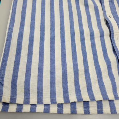 【現状渡し品】【メンズ】 L.L.Bean エルエルビーン COOL WEAVE STRIPE S/S SHIRT ストライプ ショートスリーブ シャツ USA製 半袖 トップス 146-251117-as-14-izu サイズ：L カラー：ブルー×ホワイト 万代Net店