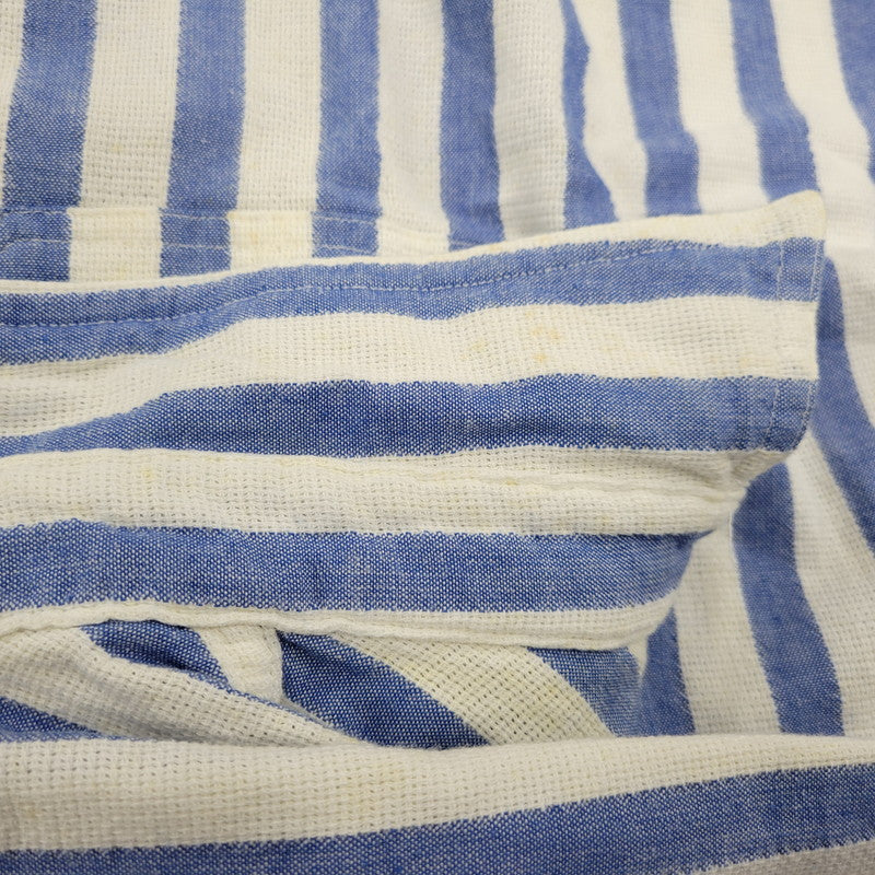【現状渡し品】【メンズ】 L.L.Bean エルエルビーン COOL WEAVE STRIPE S/S SHIRT ストライプ ショートスリーブ シャツ USA製 半袖 トップス 146-251117-as-14-izu サイズ：L カラー：ブルー×ホワイト 万代Net店