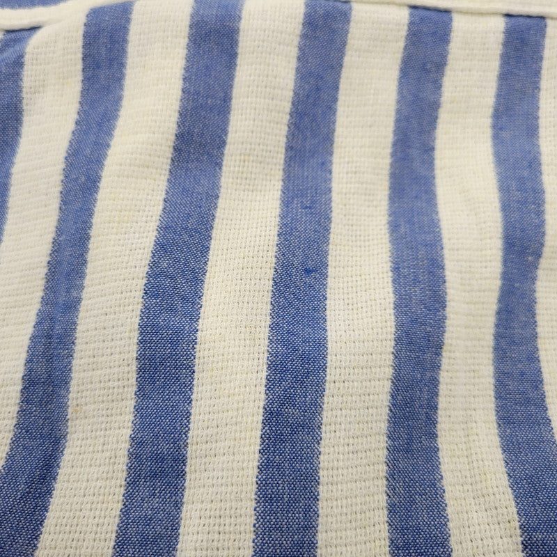 【現状渡し品】【メンズ】 L.L.Bean エルエルビーン COOL WEAVE STRIPE S/S SHIRT ストライプ ショートスリーブ シャツ USA製 半袖 トップス 146-251117-as-14-izu サイズ：L カラー：ブルー×ホワイト 万代Net店