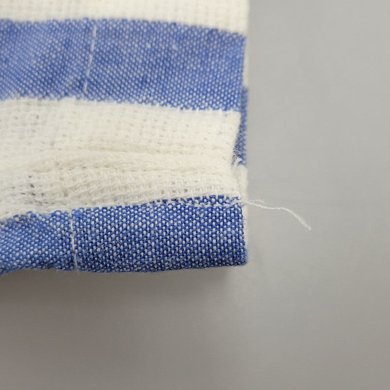 【現状渡し品】【メンズ】 L.L.Bean エルエルビーン COOL WEAVE STRIPE S/S SHIRT ストライプ ショートスリーブ シャツ USA製 半袖 トップス 146-251117-as-14-izu サイズ：L カラー：ブルー×ホワイト 万代Net店