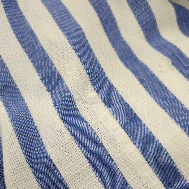 【現状渡し品】【メンズ】 L.L.Bean エルエルビーン COOL WEAVE STRIPE S/S SHIRT ストライプ ショートスリーブ シャツ USA製 半袖 トップス 146-251117-as-14-izu サイズ：L カラー：ブルー×ホワイト 万代Net店