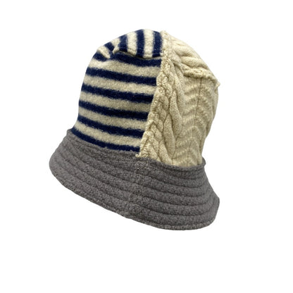 【中古美品】【メンズ/レディース】 45R フォーティファイブ・アール 61190024 USモーのケーブル×ボーダーハット 帽子 185-251115-as-04-izu サイズ：00 カラー：マルチカラー 万代Net店