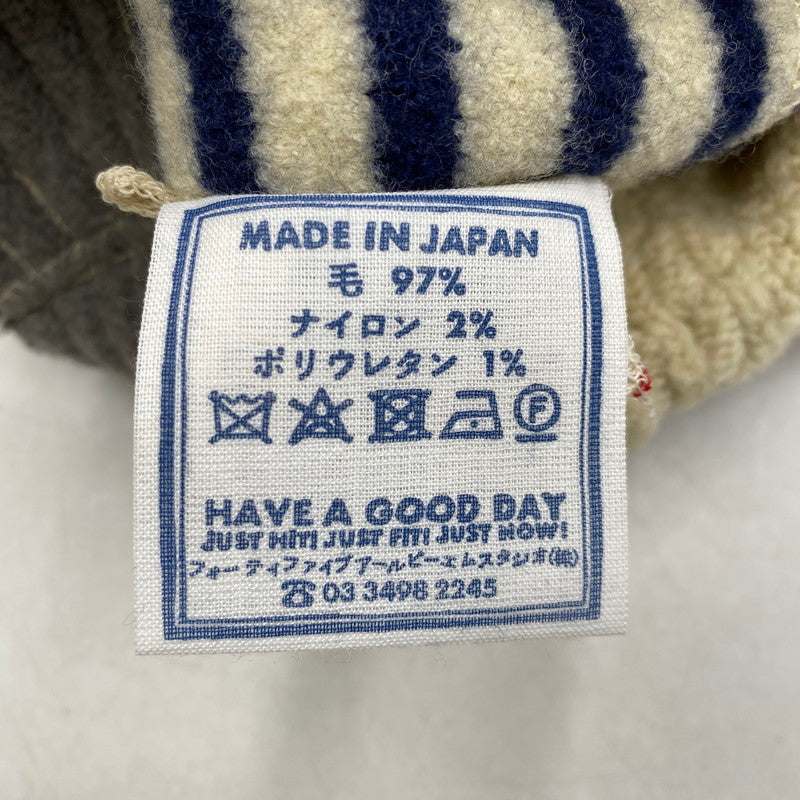 【中古美品】【メンズ/レディース】 45R フォーティファイブ・アール 61190024 USモーのケーブル×ボーダーハット 帽子 185-251115-as-04-izu サイズ：00 カラー：マルチカラー 万代Net店