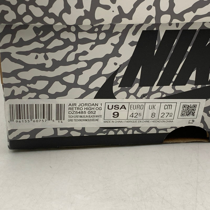 【中古美品】【メンズ】 NIKE ナイキ AIR JORDAN 1 RETRO HIGH OG DZ5485-052 エア ジョーダン 1 レトロ ハイ OG スニーカー シューズ 靴 160-251112-as-09-izu サイズ：27cm カラー：TECH GREY/MUSLIN-BLACK-WHITE 万代Net店