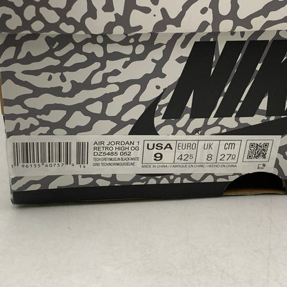【中古美品】【メンズ】 NIKE ナイキ AIR JORDAN 1 RETRO HIGH OG DZ5485-052 エア ジョーダン 1 レトロ ハイ OG スニーカー シューズ 靴 160-251112-as-09-izu サイズ：27cm カラー：TECH GREY/MUSLIN-BLACK-WHITE 万代Net店