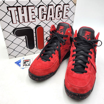 【中古品】【メンズ】 FILA×RISE FILA THE CAGE SUEDE BASKET BALL SHOES フィラ ザ ケージ スウェード バスケットボール シューズ スニーカー 靴 162-251117-cs-11-izu サイズ：US9 カラー：RED 万代Net店