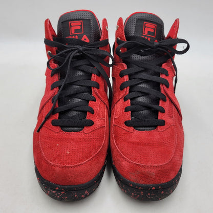 【中古品】【メンズ】 FILA×RISE FILA THE CAGE SUEDE BASKET BALL SHOES フィラ ザ ケージ スウェード バスケットボール シューズ スニーカー 靴 162-251117-cs-11-izu サイズ：US9 カラー：RED 万代Net店