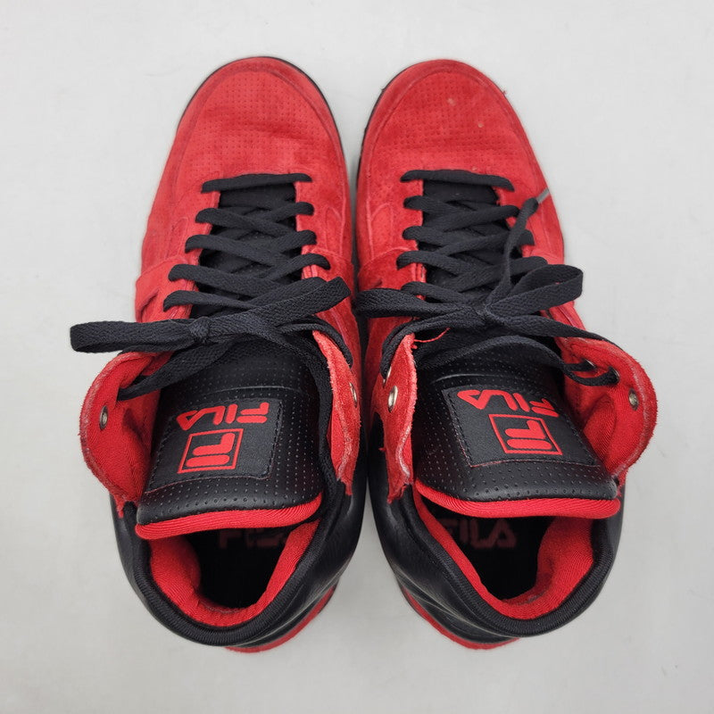 【中古品】【メンズ】 FILA×RISE FILA THE CAGE SUEDE BASKET BALL SHOES フィラ ザ ケージ スウェード バスケットボール シューズ スニーカー 靴 162-251117-cs-11-izu サイズ：US9 カラー：RED 万代Net店