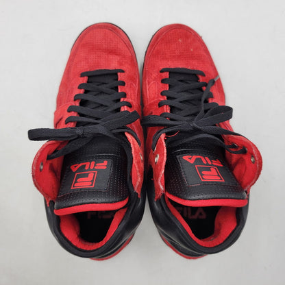 【中古品】【メンズ】 FILA×RISE FILA THE CAGE SUEDE BASKET BALL SHOES フィラ ザ ケージ スウェード バスケットボール シューズ スニーカー 靴 162-251117-cs-11-izu サイズ：US9 カラー：RED 万代Net店