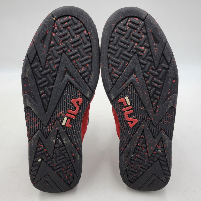 【中古品】【メンズ】 FILA×RISE FILA THE CAGE SUEDE BASKET BALL SHOES フィラ ザ ケージ スウェード バスケットボール シューズ スニーカー 靴 162-251117-cs-11-izu サイズ：US9 カラー：RED 万代Net店