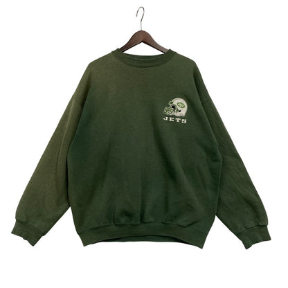 【現状渡し品】【メンズ】 PUMA プーマ NEW YORK JETS SWEAT SHIRT ニューヨークジェッツ スウェットシャツ トレーナー 長袖 トップス 146-251119-as-11-izu サイズ：XL カラー：グリーン 万代Net店