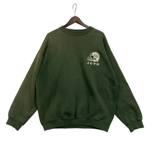 【現状渡し品】【メンズ】 PUMA プーマ NEW YORK JETS SWEAT SHIRT ニューヨークジェッツ スウェットシャツ トレーナー 長袖 トップス 146-251119-as-11-izu サイズ：XL カラー：グリーン 万代Net店