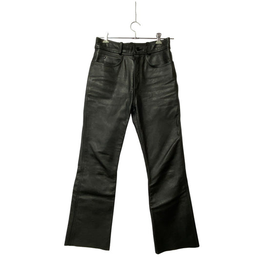【中古品】【メンズ】 ROOKIE LEATHERS ルーキーレザーズ LEATHER STRAIGHT PANTS レザー ストレート パンツ ボトムス 156-251123-as-12-izu サイズ：M カラー：ブラック 万代Net店