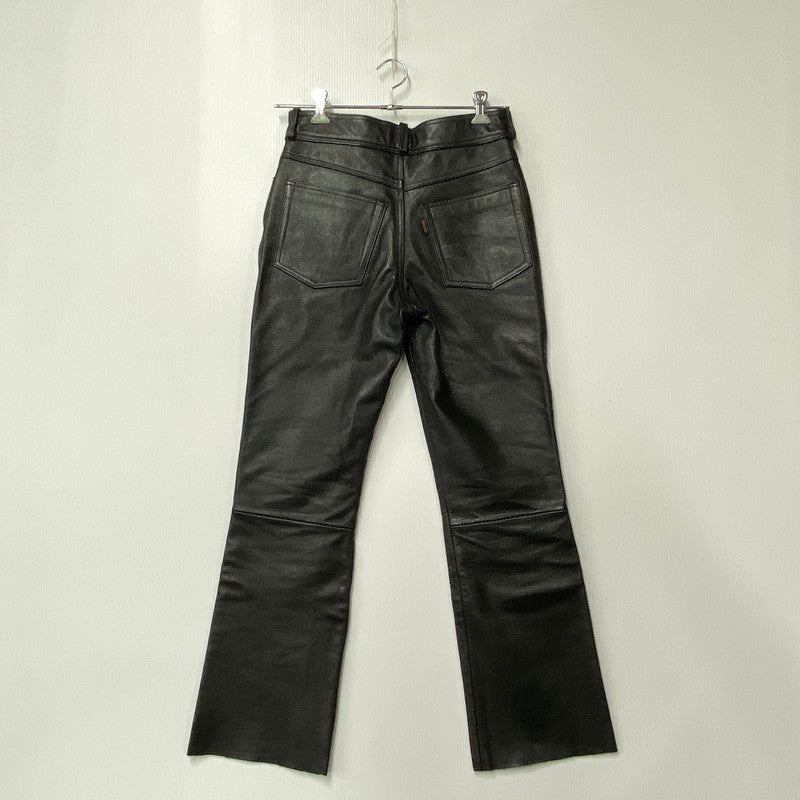 【中古品】【メンズ】 ROOKIE LEATHERS ルーキーレザーズ LEATHER STRAIGHT PANTS レザー ストレート パンツ ボトムス 156-251123-as-12-izu サイズ：M カラー：ブラック 万代Net店