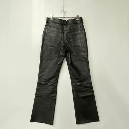 【中古品】【メンズ】 ROOKIE LEATHERS ルーキーレザーズ LEATHER STRAIGHT PANTS レザー ストレート パンツ ボトムス 156-251123-as-12-izu サイズ：M カラー：ブラック 万代Net店