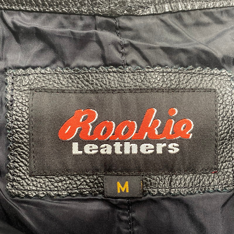 【中古品】【メンズ】 ROOKIE LEATHERS ルーキーレザーズ LEATHER STRAIGHT PANTS レザー ストレート パンツ ボトムス 156-251123-as-12-izu サイズ：M カラー：ブラック 万代Net店