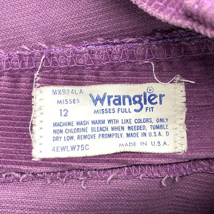 【中古品】【メンズ】 Wrangler ラングラー CORDUROY PANTS コーデュロイ パンツ USA製 SCOVILLジッパー ボトムス 157-251119-as-16-izu カラー：パープル 万代Net店