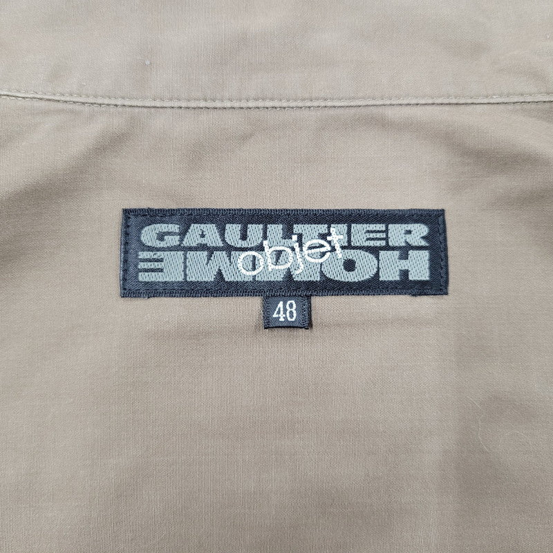 【中古品】【メンズ】 JEAN PAUL GAULTIER HOMME OBJET ジャンポールゴルチエ オム オブジェ 90S LS ロングスリーブ DRESS SHIRT ドレス シャツ トップス 長袖 141-251113-ya-11-izu サイズ：48 カラー：カーキ 万代Net店