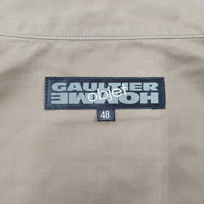 【中古品】【メンズ】 JEAN PAUL GAULTIER HOMME OBJET ジャンポールゴルチエ オム オブジェ 90S LS ロングスリーブ DRESS SHIRT ドレス シャツ トップス 長袖 141-251113-ya-11-izu サイズ：48 カラー：カーキ 万代Net店