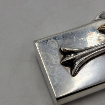 【中古品】【メンズ/レディース】 CHROME HEARTS クロムハーツ ZIPPO ジッポー タイニーダブルクロス スリムV2 ライター 190-251214-as-03-izu カラー：シルバー 万代Net店