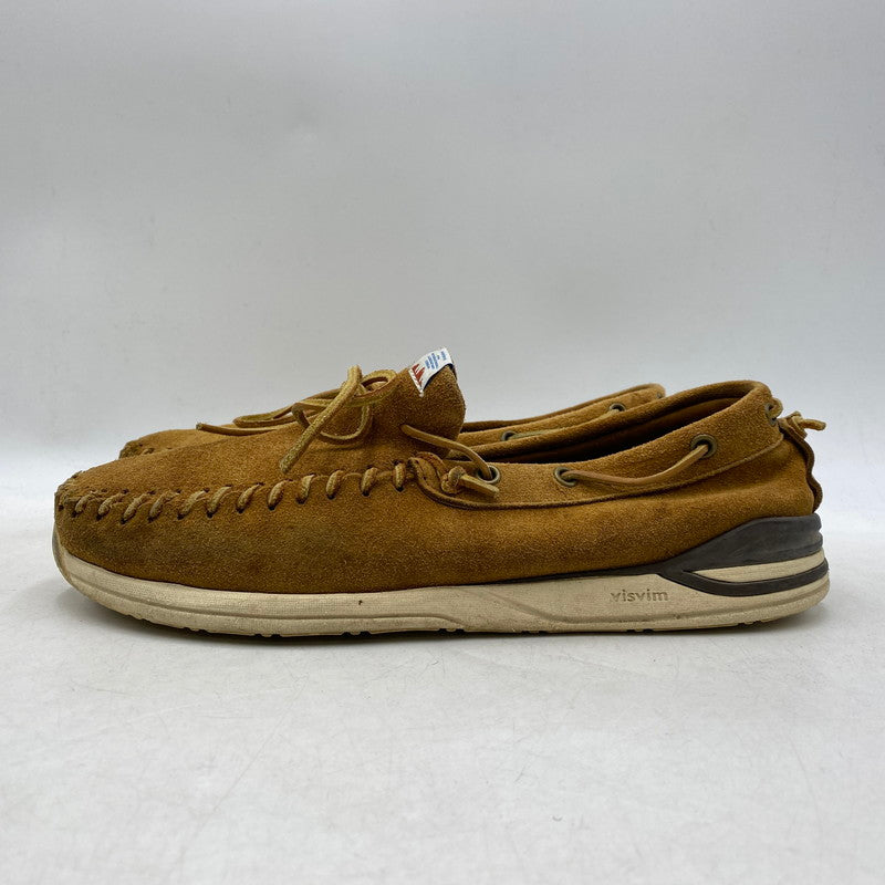 【現状渡し品】【メンズ】 VISVIM ビズビム YUCCA MOC FOLK モカシン デッキシューズ 靴 164-251114-ay-03-izu サイズ：US11 カラー：ブラウン 万代Net店