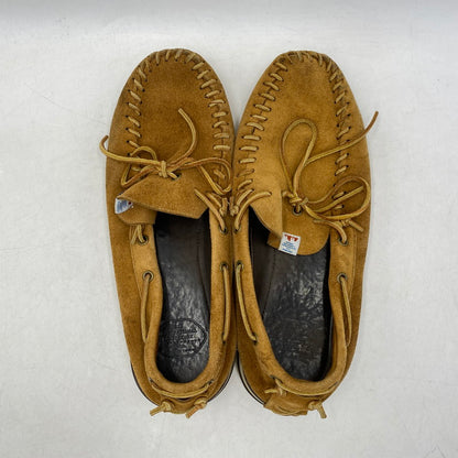【現状渡し品】【メンズ】 VISVIM ビズビム YUCCA MOC FOLK モカシン デッキシューズ 靴 164-251114-ay-03-izu サイズ：US11 カラー：ブラウン 万代Net店